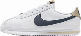 Nike Cortez Big Kids' Shoes (DM0950-114, White/Desert Khaki/Thunder Blue)