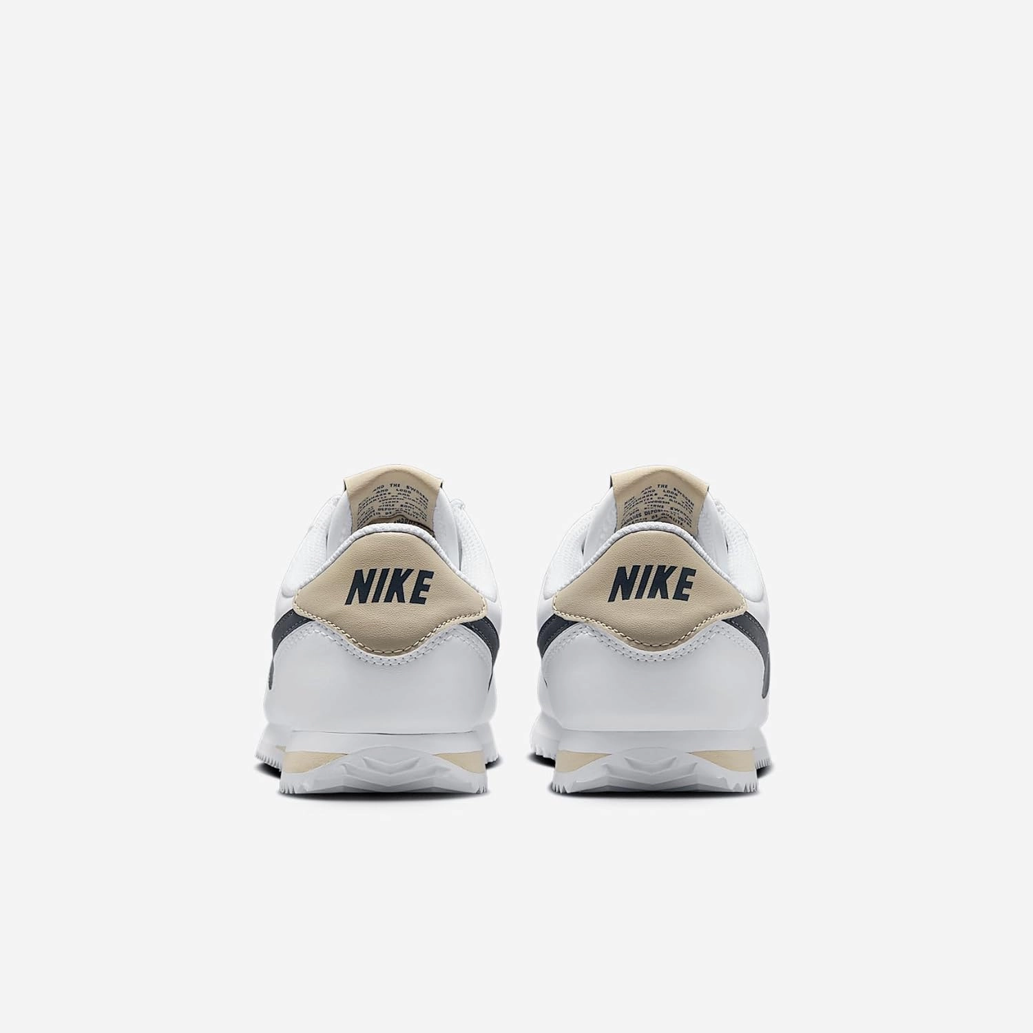 Nike Cortez Big Kids' Shoes (DM0950-114, White/Desert Khaki/Thunder Blue)