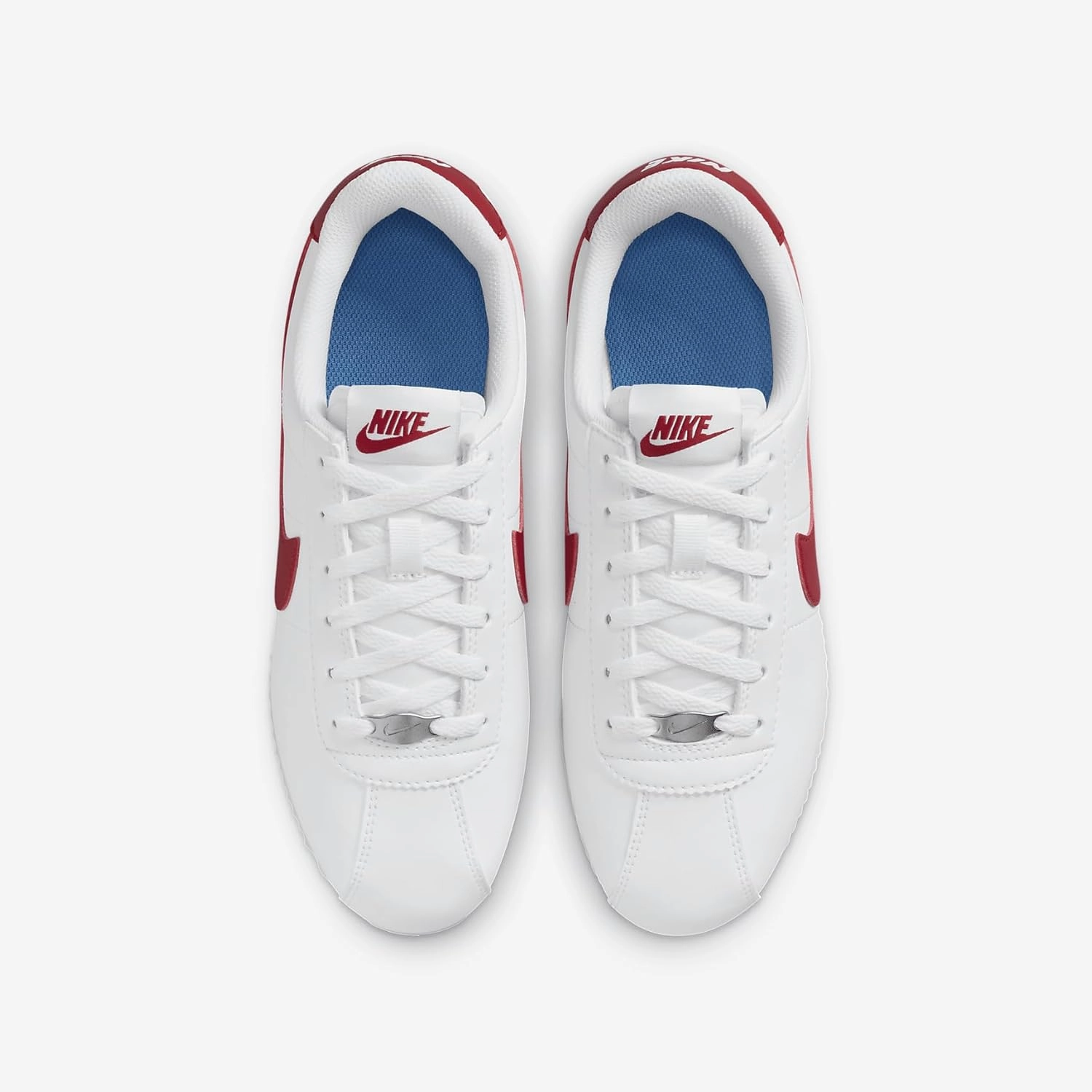Nike Cortez Big Kids' Shoes (DM0950-115, White/Varsity Blue/Varsity Red)