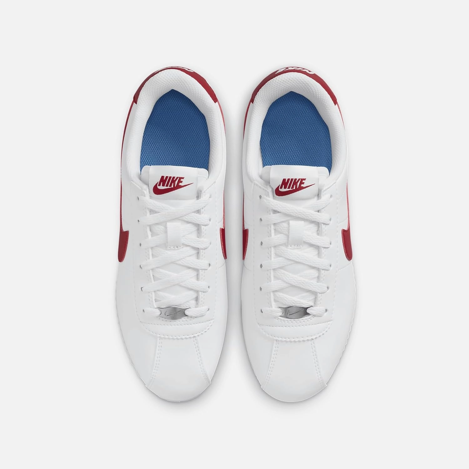 Nike Cortez Big Kids' Shoes (DM0950-115, White/Varsity Blue/Varsity Red)