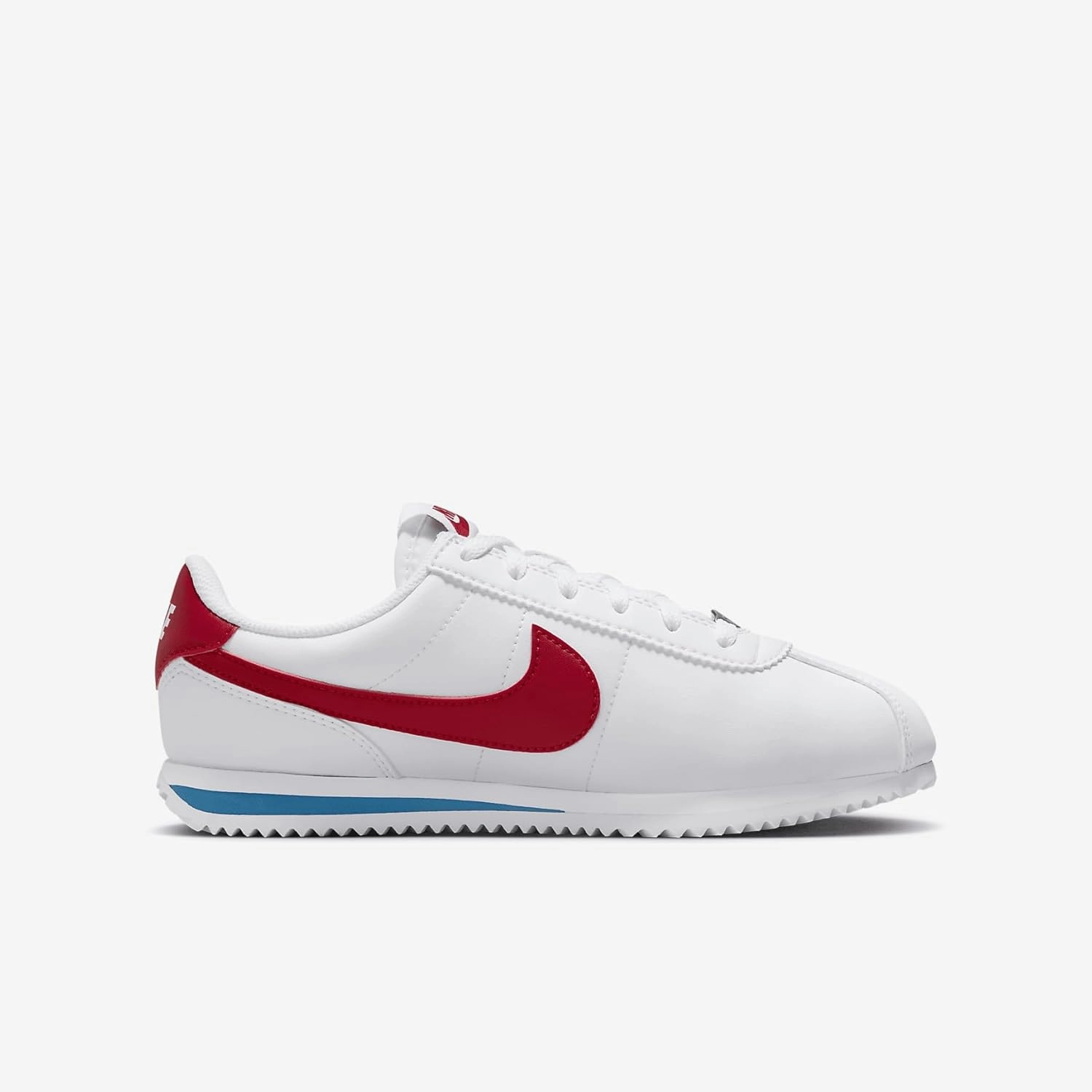 Nike Cortez Big Kids' Shoes (DM0950-115, White/Varsity Blue/Varsity Red)