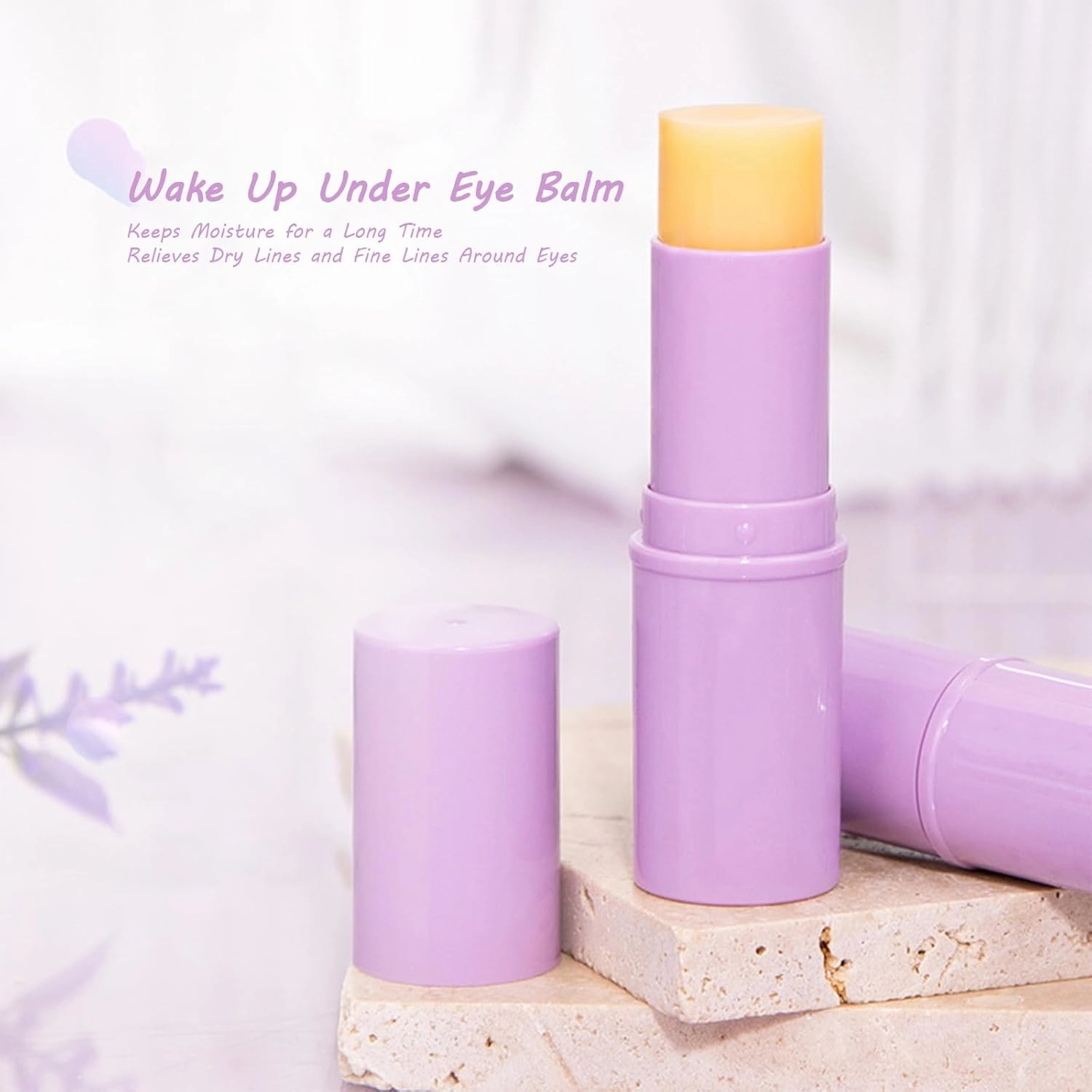 Niptic Balm Erases Eye Balm, Niptic Revive Your Under Eyes in One Swipe, Vegan Hydrating Gel Stick, Purple Upgraded New Packaging (3pcs, 7g)