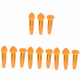 NOLITOY 12pcs Handheld Beauty Sponge Portable Makeup Pens for Blending and Application High-density Makeup Puff for Daily Ergonomic Design