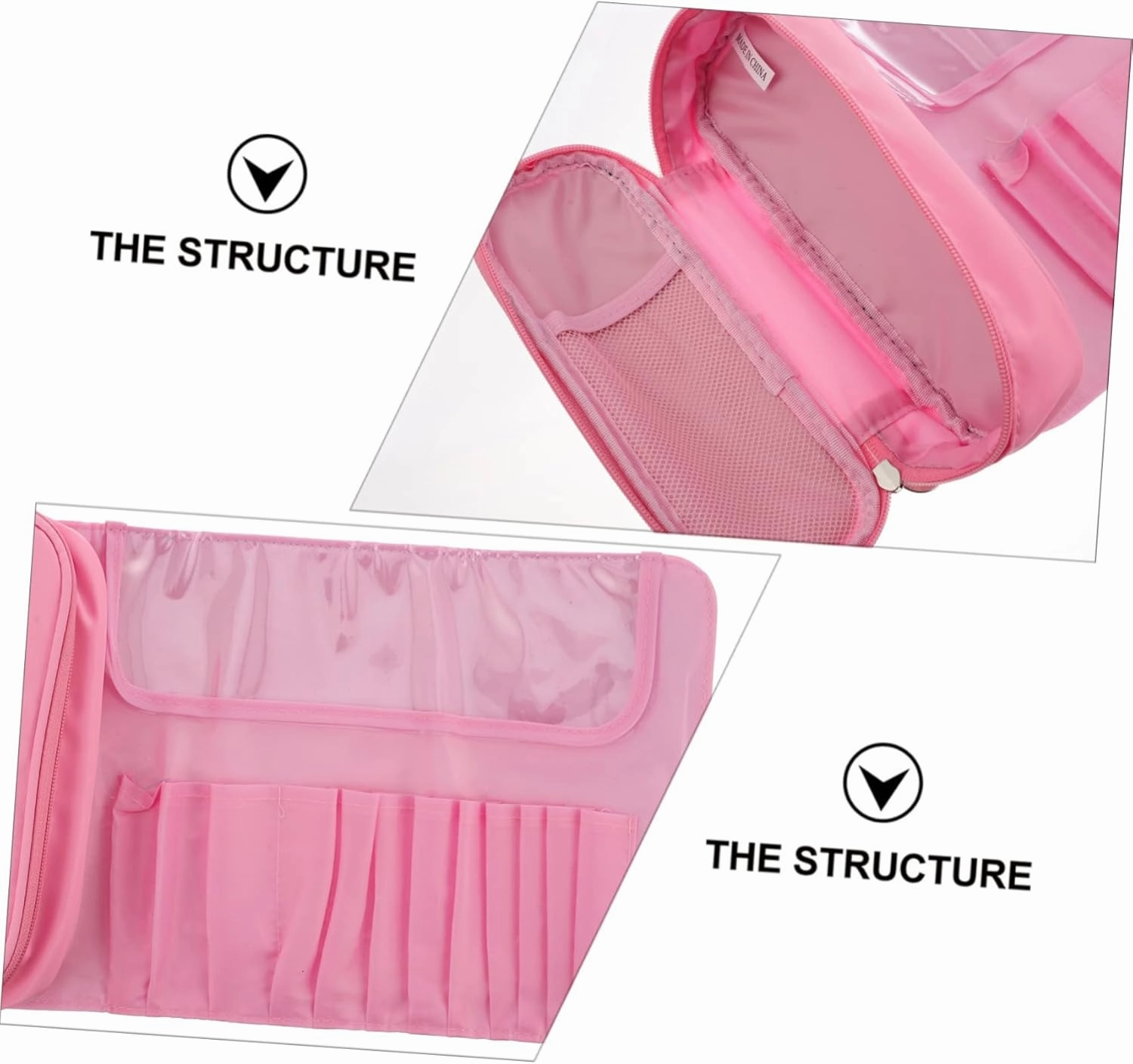 NOLITOY 2pcs Cosmetics Bag Makeup Sponge Case Large Makeup Case Cosmetic Storage Organizer