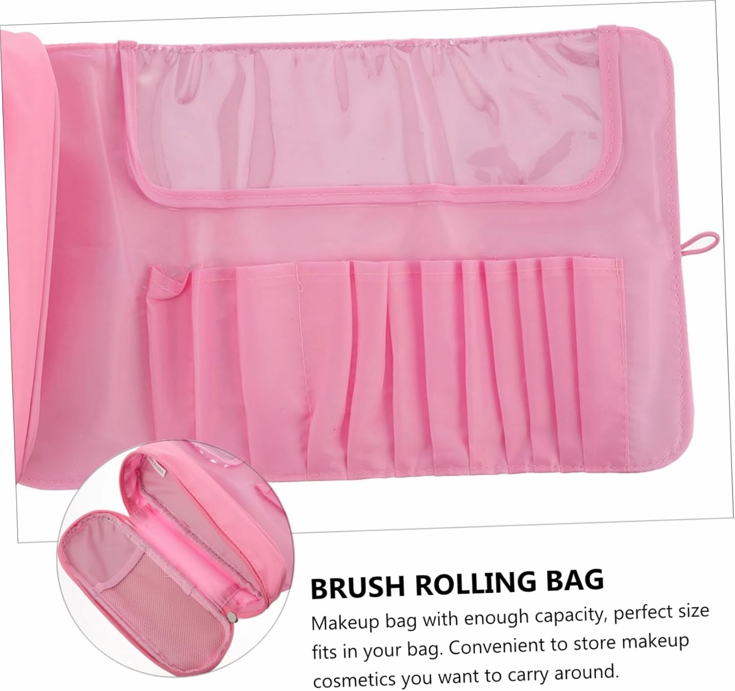 NOLITOY 2pcs Cosmetics Bag Makeup Sponge Case Large Makeup Case Cosmetic Storage Organizer