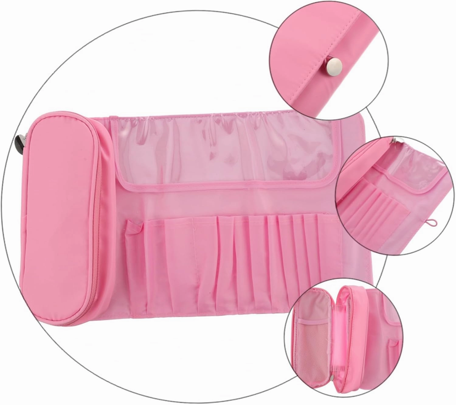NOLITOY 2pcs Cosmetics Bag Makeup Sponge Case Large Makeup Case Cosmetic Storage Organizer