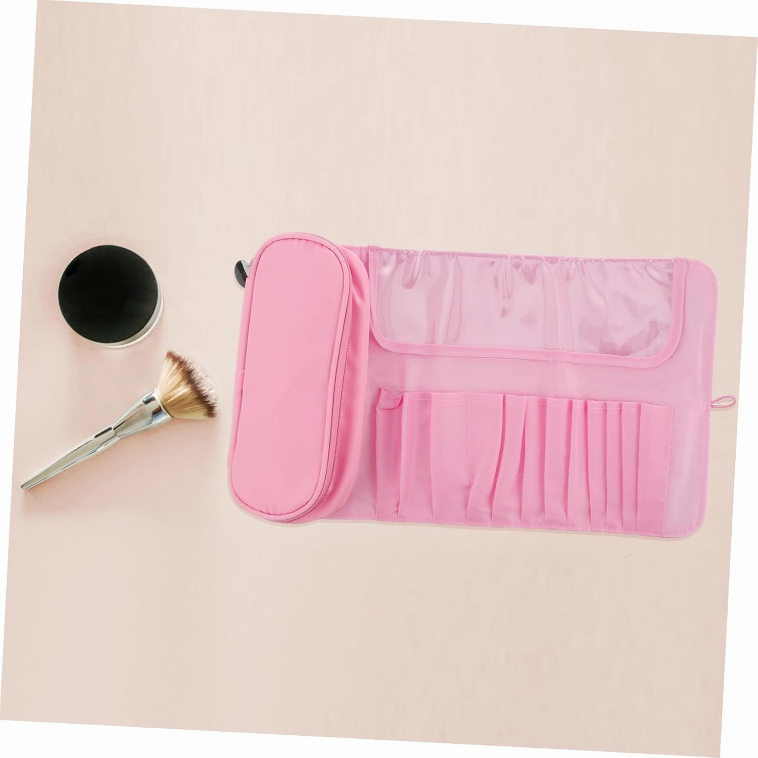 NOLITOY 2pcs Cosmetics Bag Makeup Sponge Case Large Makeup Case Cosmetic Storage Organizer