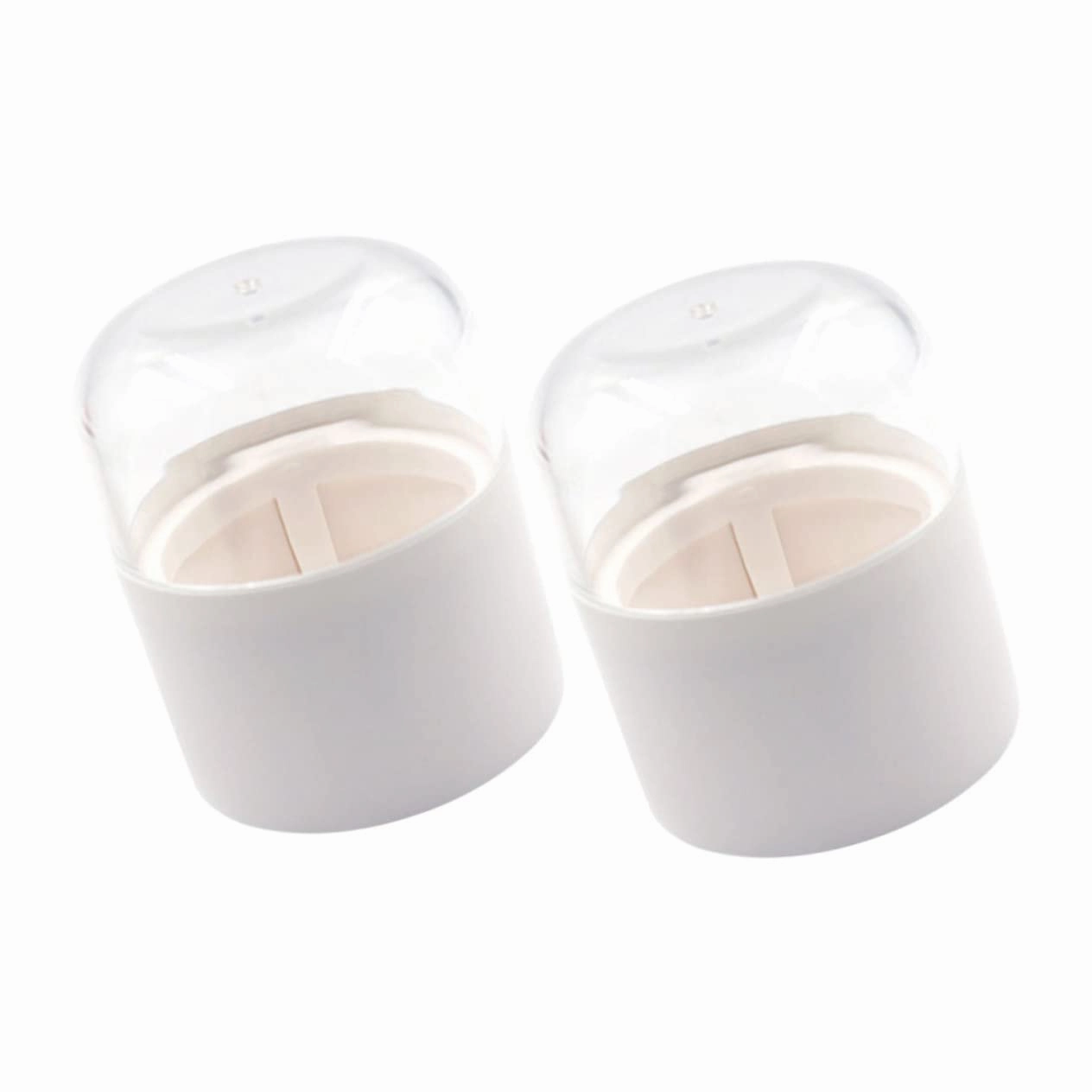 NOLITOY 2sets Makeup Sponge Organizers Beauty Egg Cases Makeup Puff Holders Travel Size Breathing Holes for Quick Dry 2pcs*2