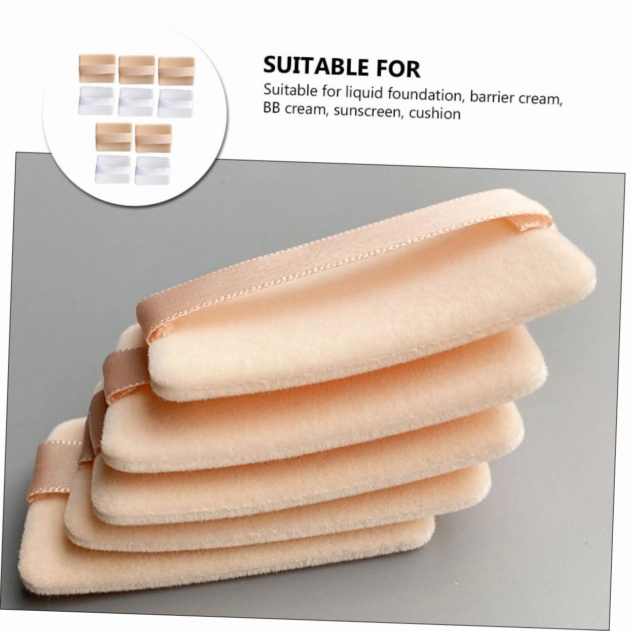 NOLITOY 30pcs Fluffy Powder Puff for Loose and Mineral Makeup Soft Synthetic Sponge Applicator with Strap for Even Application for Powder