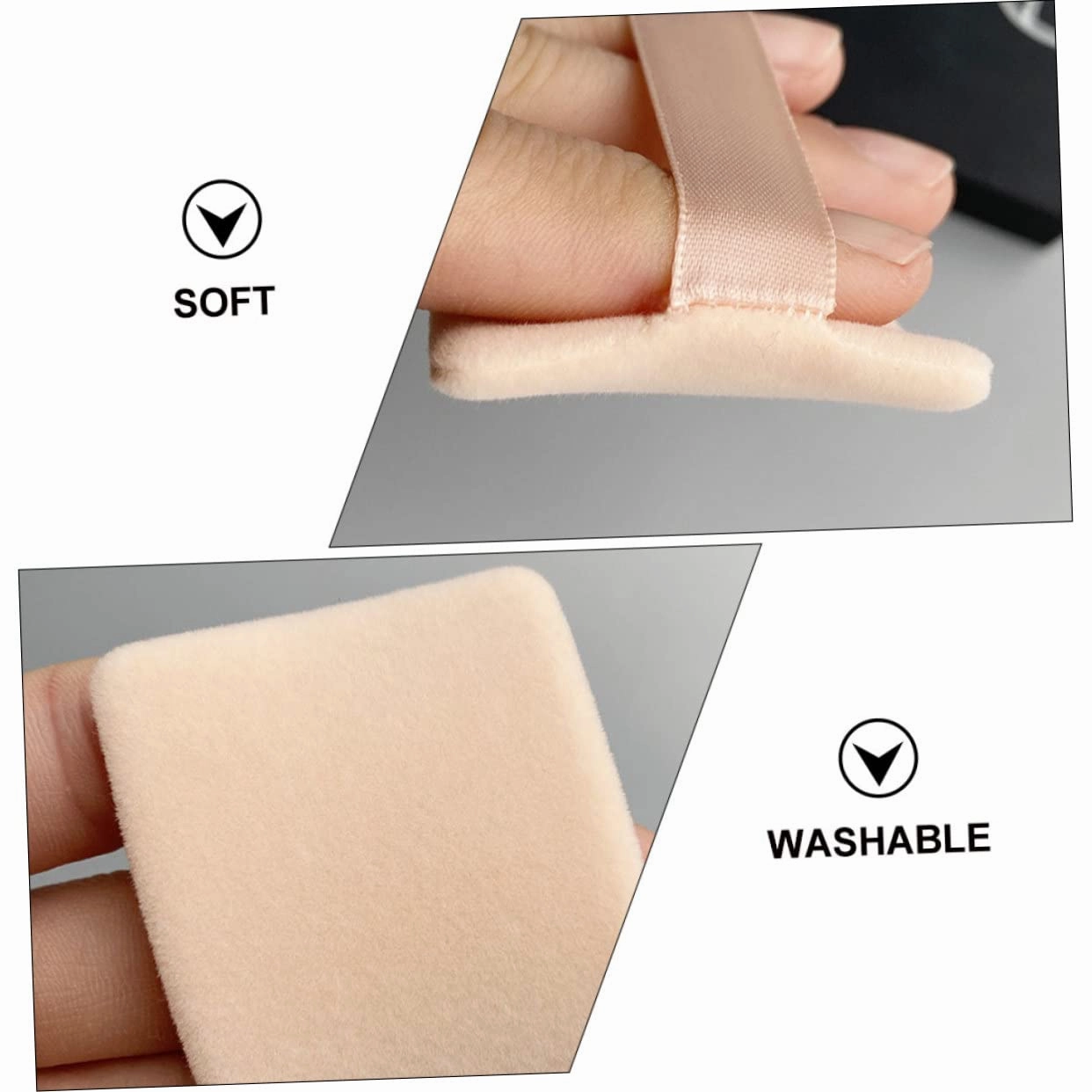 NOLITOY 30pcs Fluffy Powder Puff for Loose and Mineral Makeup Soft Synthetic Sponge Applicator with Strap for Even Application for Powder