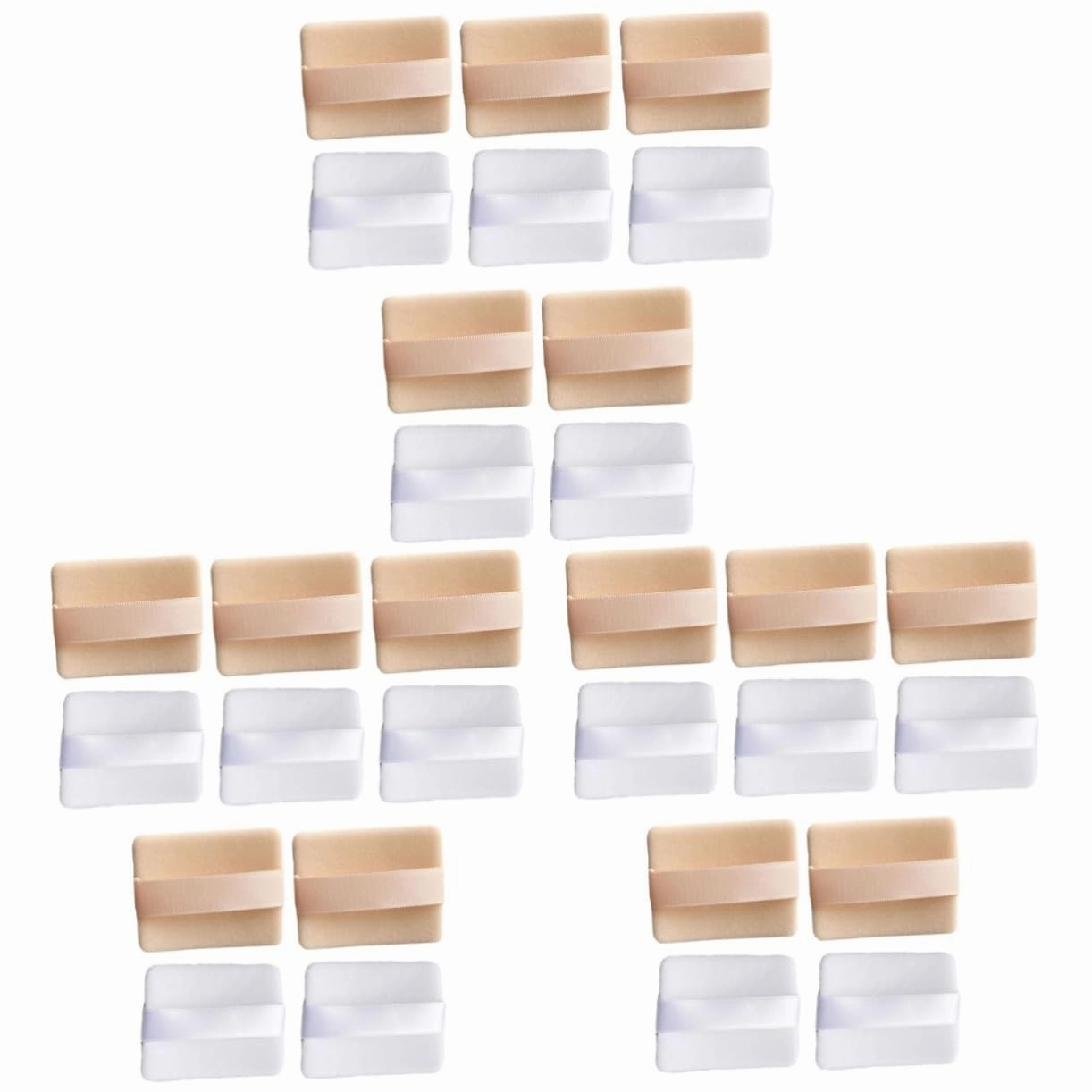 NOLITOY 30pcs Fluffy Powder Puff for Loose and Mineral Makeup Soft Synthetic Sponge Applicator with Strap for Even Application for Powder