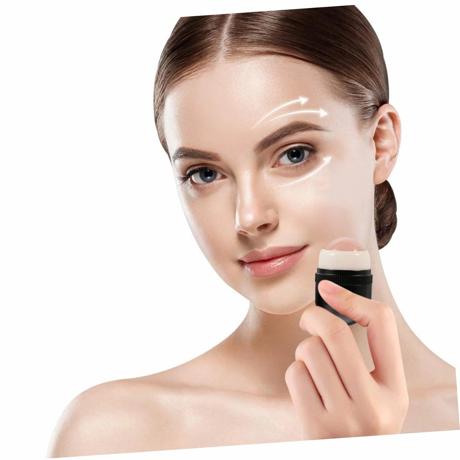 NOLITOY 3sets Jade Facial Detachable Cooling Roller for Face Eyes Neck Jade Material Relieves Skin Tension Reduces Puffiness Dark Circles Skincare Tool