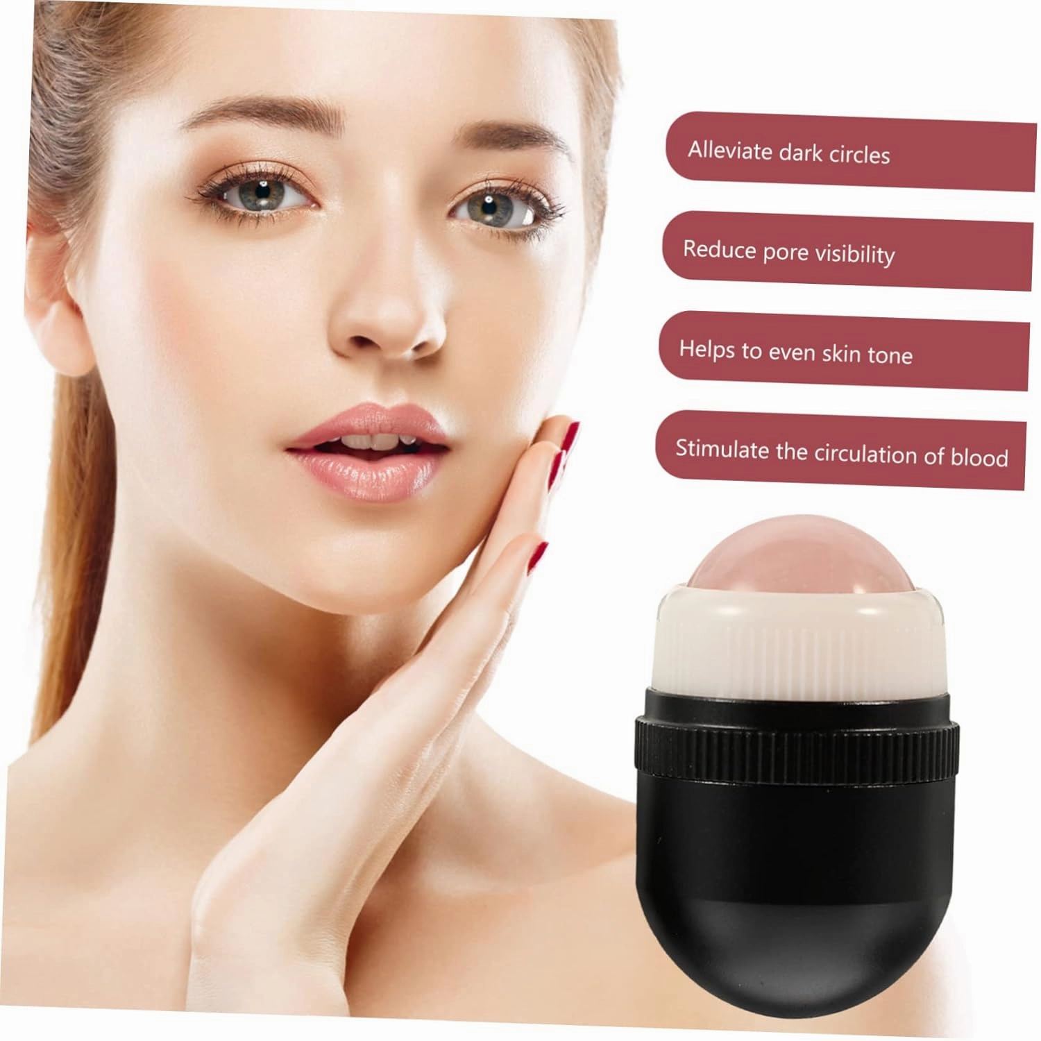 NOLITOY 3sets Jade Facial Detachable Cooling Roller for Face Eyes Neck Jade Material Relieves Skin Tension Reduces Puffiness Dark Circles Skincare Tool