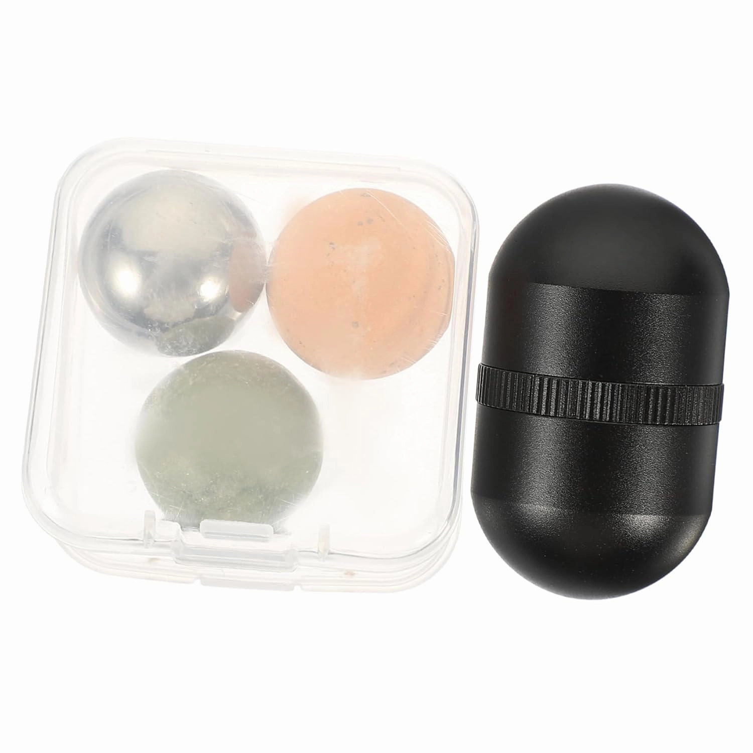 NOLITOY 3sets Jade Facial Detachable Cooling Roller for Face Eyes Neck Jade Material Relieves Skin Tension Reduces Puffiness Dark Circles Skincare Tool