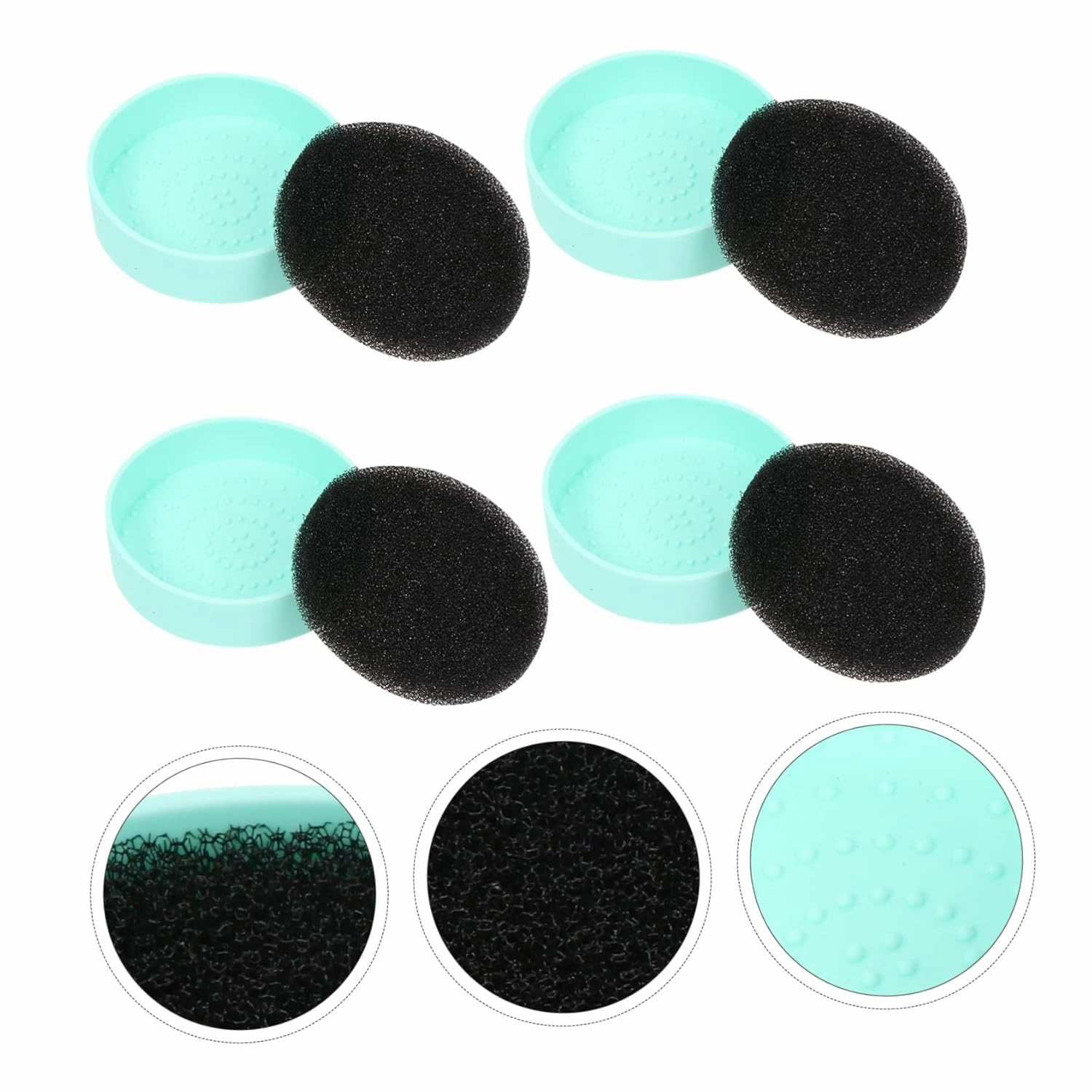 NOLITOY 8pcs Makeup Brush Cleaning Sponge Efficient Reusable Cosmetic Brush Cleaner for Quick Makeup Removal for Dry Cosmetics