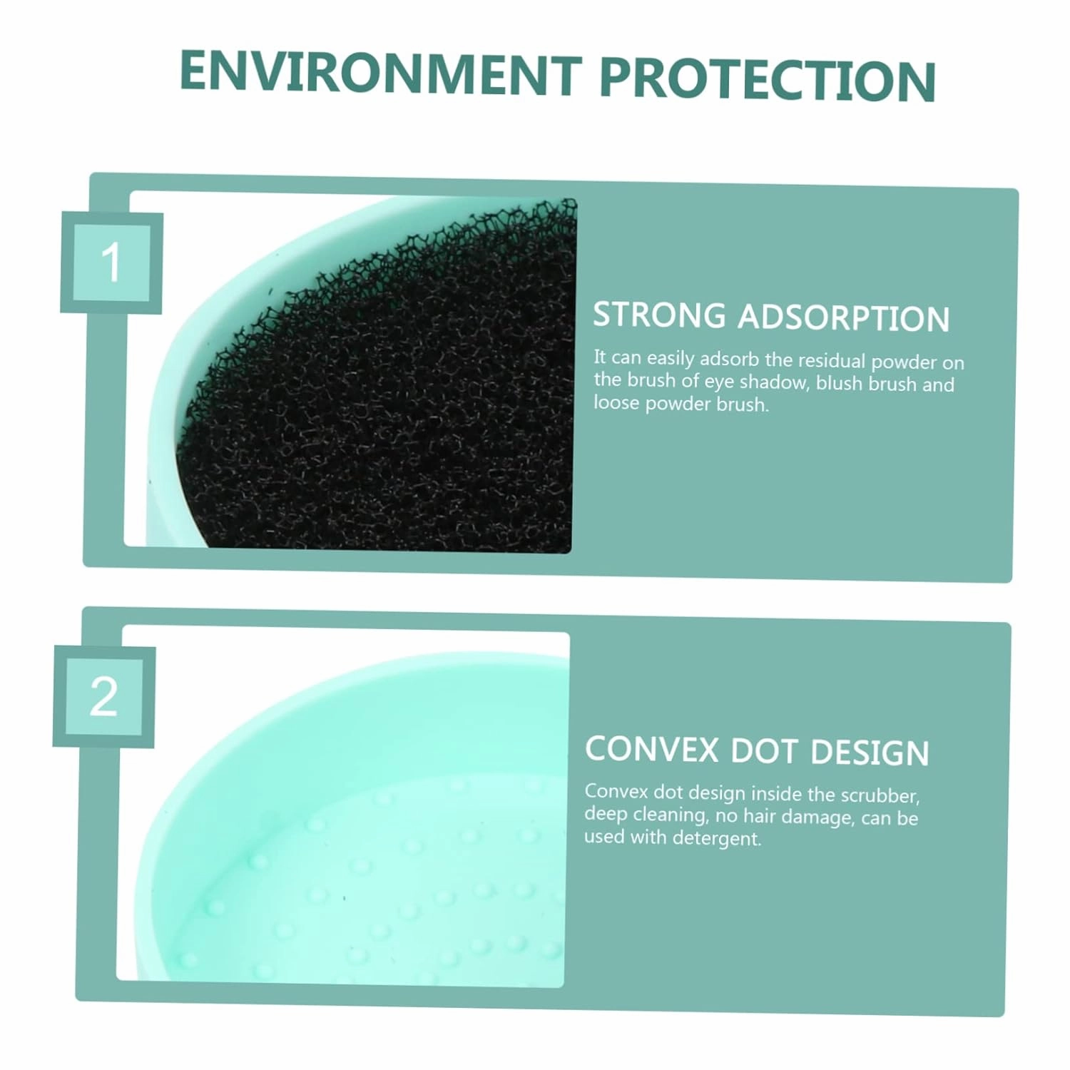 NOLITOY 8pcs Makeup Brush Cleaning Sponge Efficient Reusable Cosmetic Brush Cleaner for Quick Makeup Removal for Dry Cosmetics