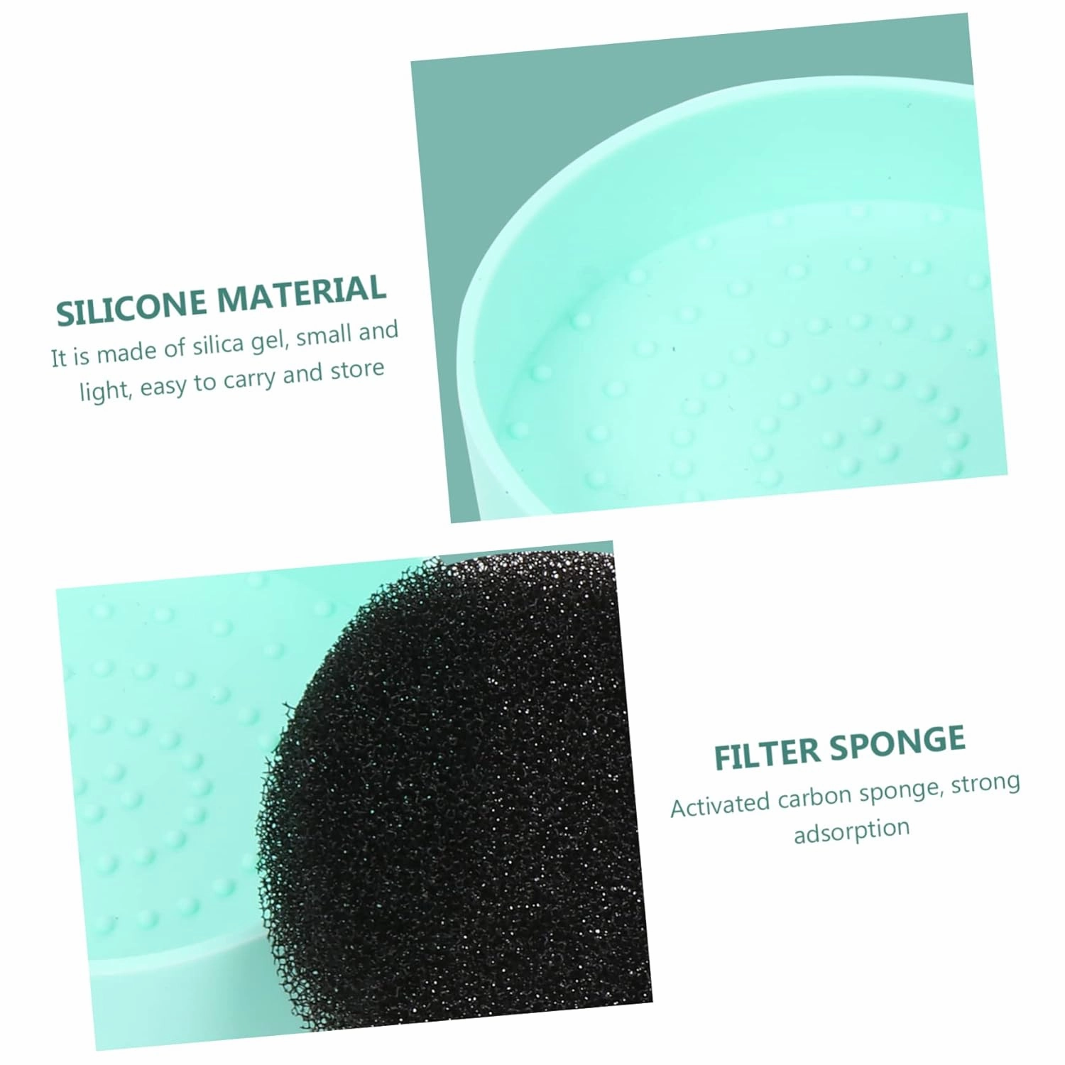 NOLITOY 8pcs Makeup Brush Cleaning Sponge Efficient Reusable Cosmetic Brush Cleaner for Quick Makeup Removal for Dry Cosmetics