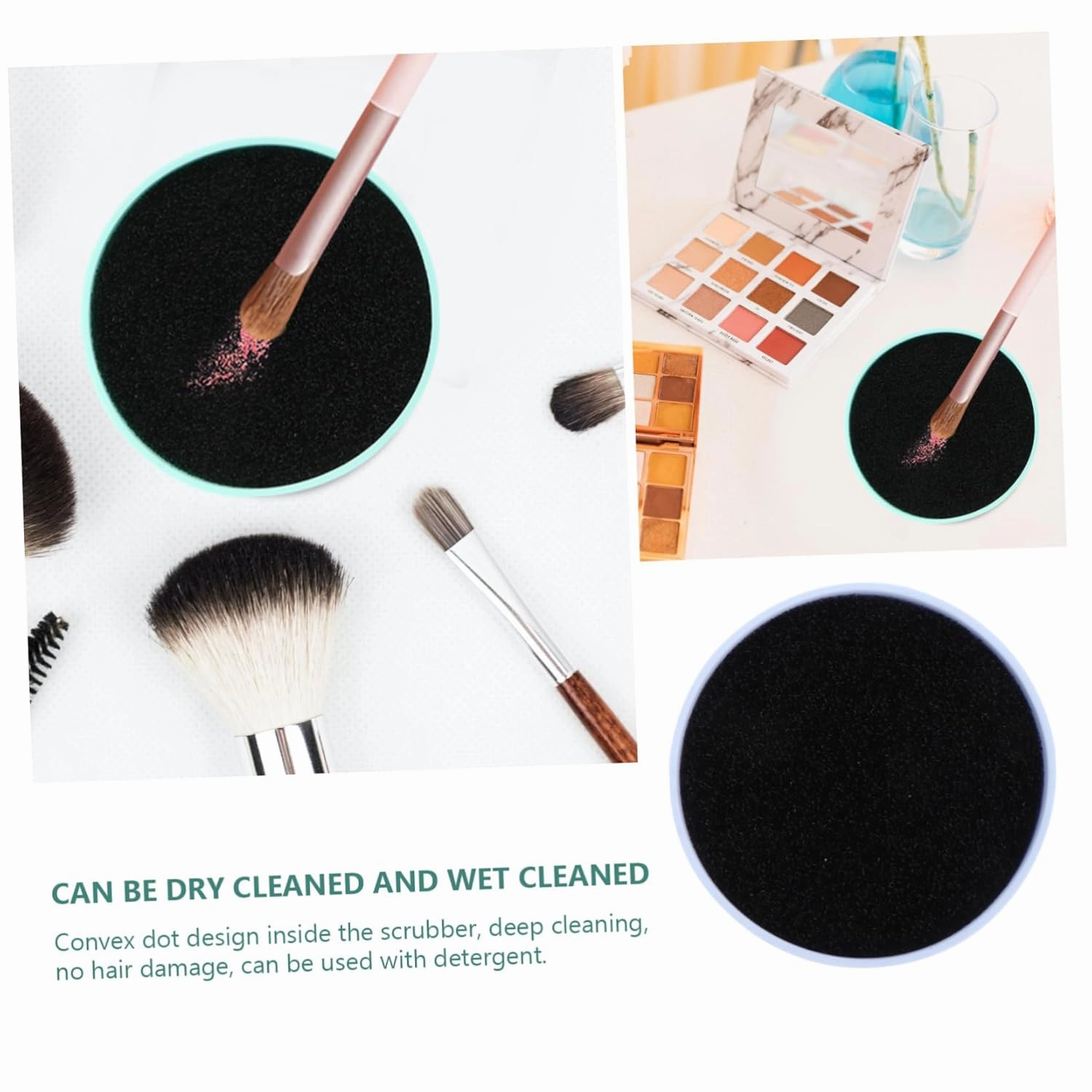NOLITOY 8pcs Makeup Brush Cleaning Sponge Efficient Reusable Cosmetic Brush Cleaner for Quick Makeup Removal for Dry Cosmetics