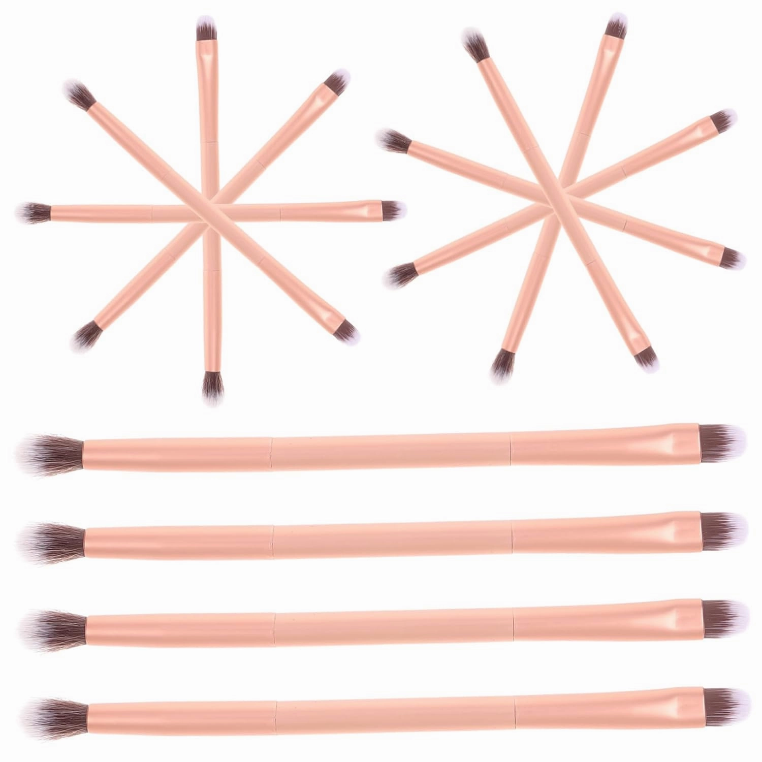 NOLITOY Essential Makeup Tools 24pcs Double Sided Eye Shadow Brush Set for Eye Makeup Blending