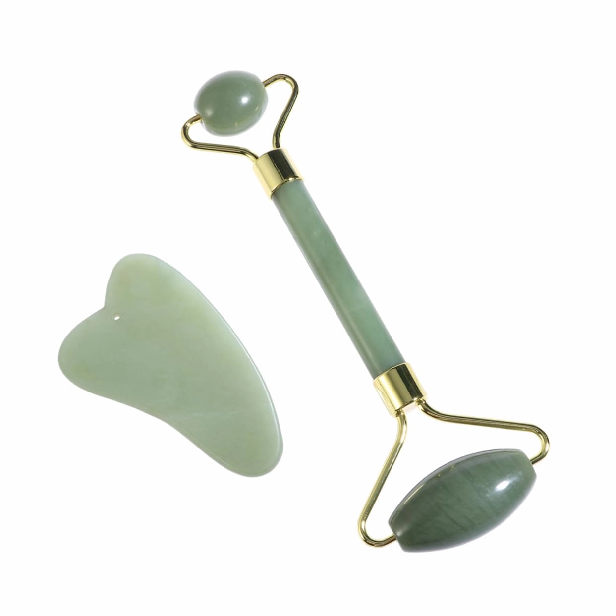 NOLITOY Jade Roller Massager Facial Massage Tool Skin Care Massager Set Face Scraper Muscle Adhesion Relief