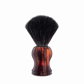 NOM Gustav shaving brush | Vegan Shave Brush for Shaving soaps and creams | sustainable eco-friendly and reusable |exfoliating shaving brush | Havanna handle