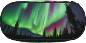 Northern Lights Painting Print Simple rectangle Pen bag Storage case for Office supplies,cosmetics,toiletries
