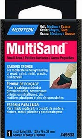 Norton 49503 4" x 2-3/4" x 1" M/C Multisand Sponge - 20ct. Case