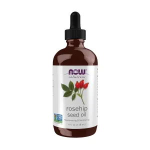 NOW Solutions, Rose Hip Seed Oil, 100% Pure, Nourishing and Renewing, For Facial Care, Vegan, Child Resistant Cap, 4-Ounce