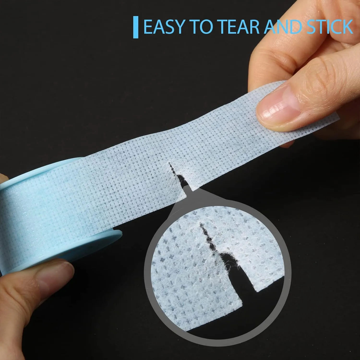 Nuanchu 12 Rolls Silicone Tape Bulk, Reusable Adhesive Silicone Tape for Lash, Easy to Remove(Blue,1 Inch x 3.9 Yards)
