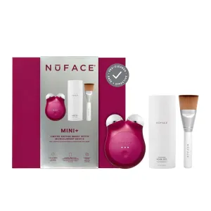 NuFACE MINI  Microcurrent Facial Device Kit - Limited Edition FDA Cleared Face Massager Device   Microcurrent Gel Activator & Applicator Brush - Velvet Rose