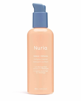 Nuria Beauty | Defend Purifying Facial Cleanser with Moringa Seed (Rich in Vitamin C), Seaberry and Green Tea Antioxidants to Remove Impurities | 200 mL | Clean Beauty, Cruelty-Free & Vegan