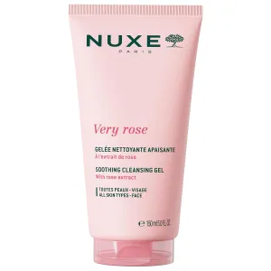 NUXE Very Rose Soothing Cleansing Gel. Melting Facial Cleanser with Micellar Water for Fresh, Smooth Skin, 5 Fl Oz