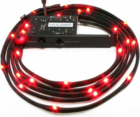NZXT CB-LED20-RD 2-Metres Light Sensitivity Sleeved LED Kit (Red)