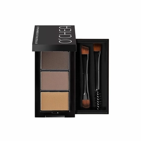 O'CHEAL Focus 3-Color Eyebrow Powder Set - Long-Lasting, Waterproof/Sweatproof, Skin-Friendly Formula, Multi-Purpose, Convenient Design, Includes Professional Brush, Vegan