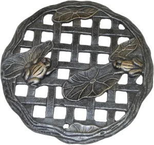 Oakland Living Frog Decorative Stone, Antique Pewter