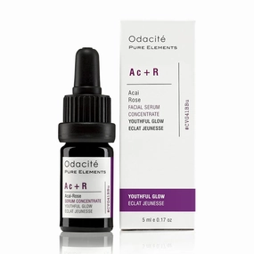 Odacité Anti Aging Serum Concentrate with Acai   Rose - Revitalizing Facial Oil, Youthful Glow, Improves Skin Tone, Wrinkles, and Firmness, Age defying, Rose Oil, 0.17 fl. oz.