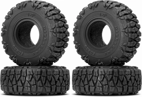 OGRC 1.0 Tires Soft and Sticky 1.0 Crawler Tires for 1/18 TRX4M 1/24 RC Crawler Axial SCX24 FMS FCX24 RC Crawler Car - 60 * 22mm