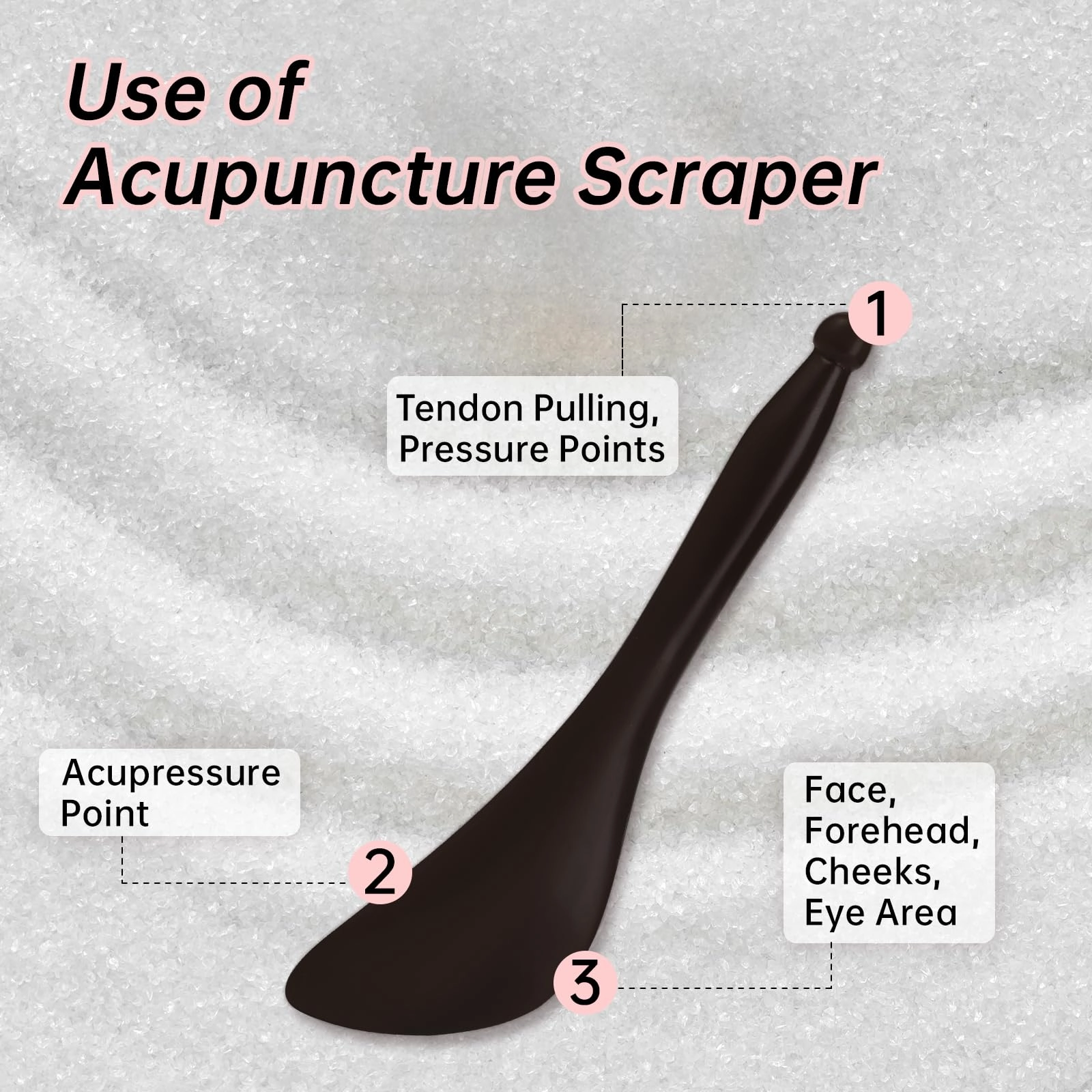 Olaemuo Bian Stone Gua Sha & Acupuncture Scraper, Gua-Sha Facial Body Tools Set for Reduce Puffiness, Acupuncture Scraper for Meridian Pain Relief, SinkCare Beauty Massager as Present for Women, Brown