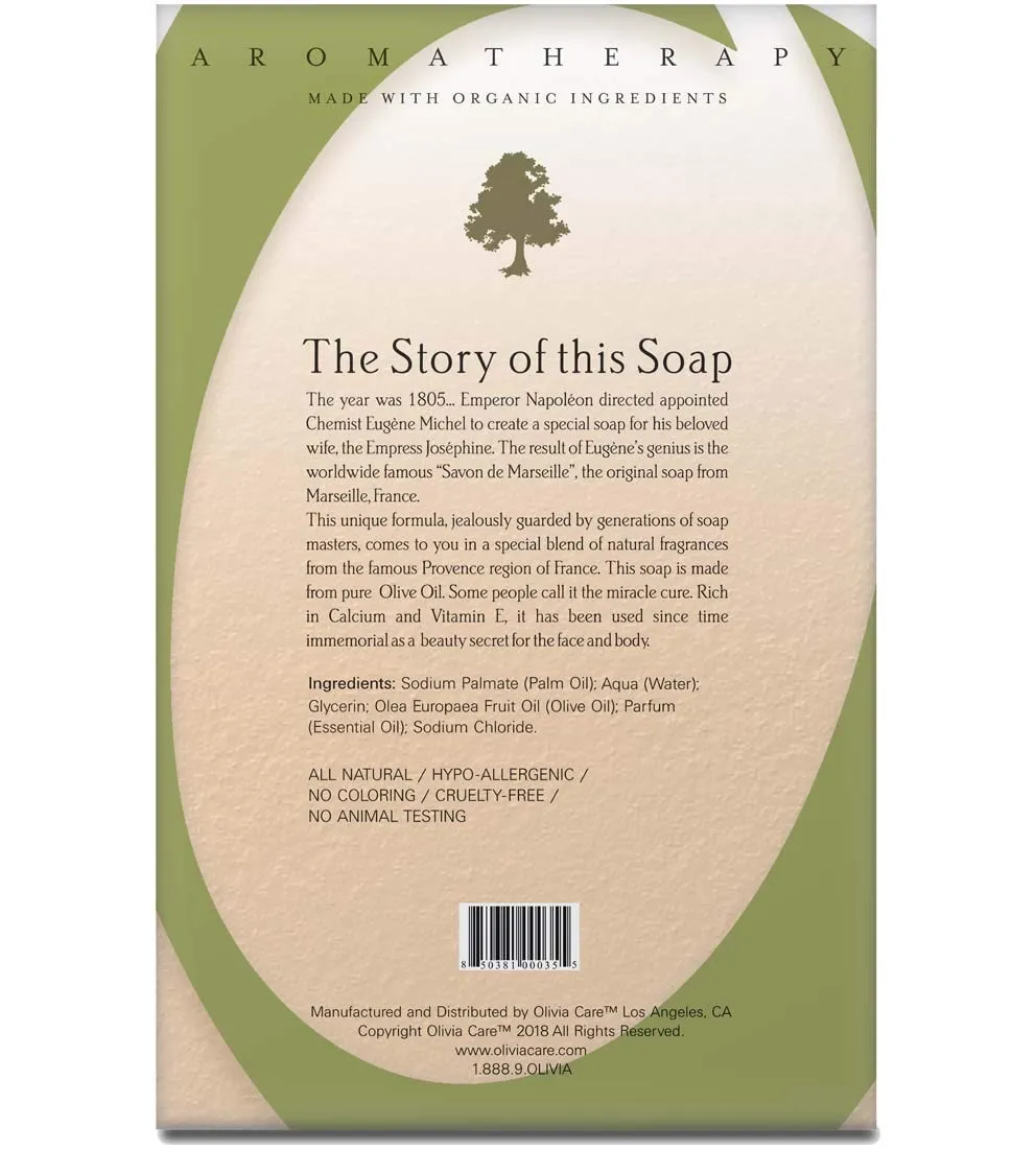Olivia Care Bath & Body Bar Green Tea Soap 4 Pack Gift Box Organic, Vegan & Natural Contains Olive Oil Repairs, Hydrates, Moisturizes & Deep Cleans Good for Sensitive Dry Skin Made in USA 4 bars(Pack of 1)