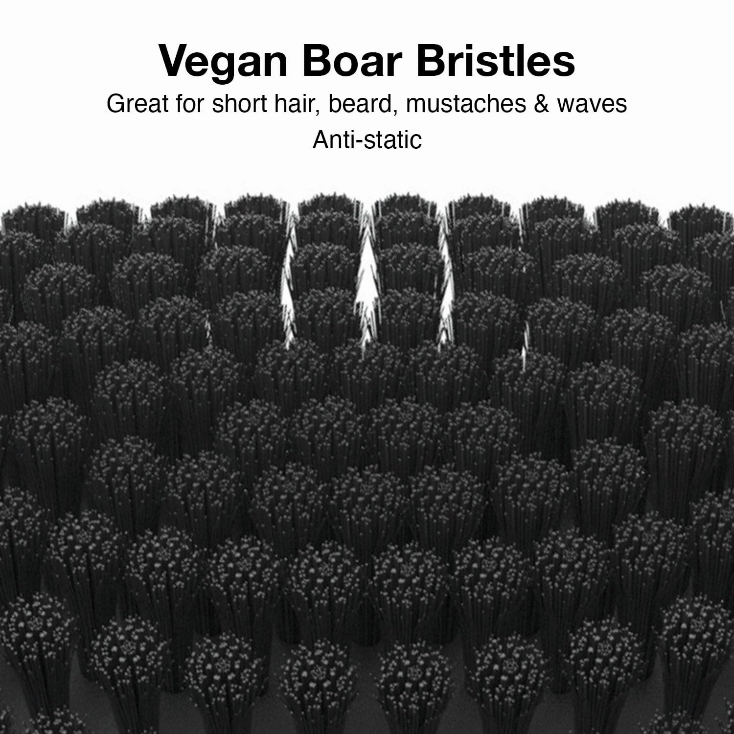 Olivia Garden Barber Wave Brush Collection – Vegan Boar & Combo Bristle Variations, Palm, Tunnel, Fade Brushes