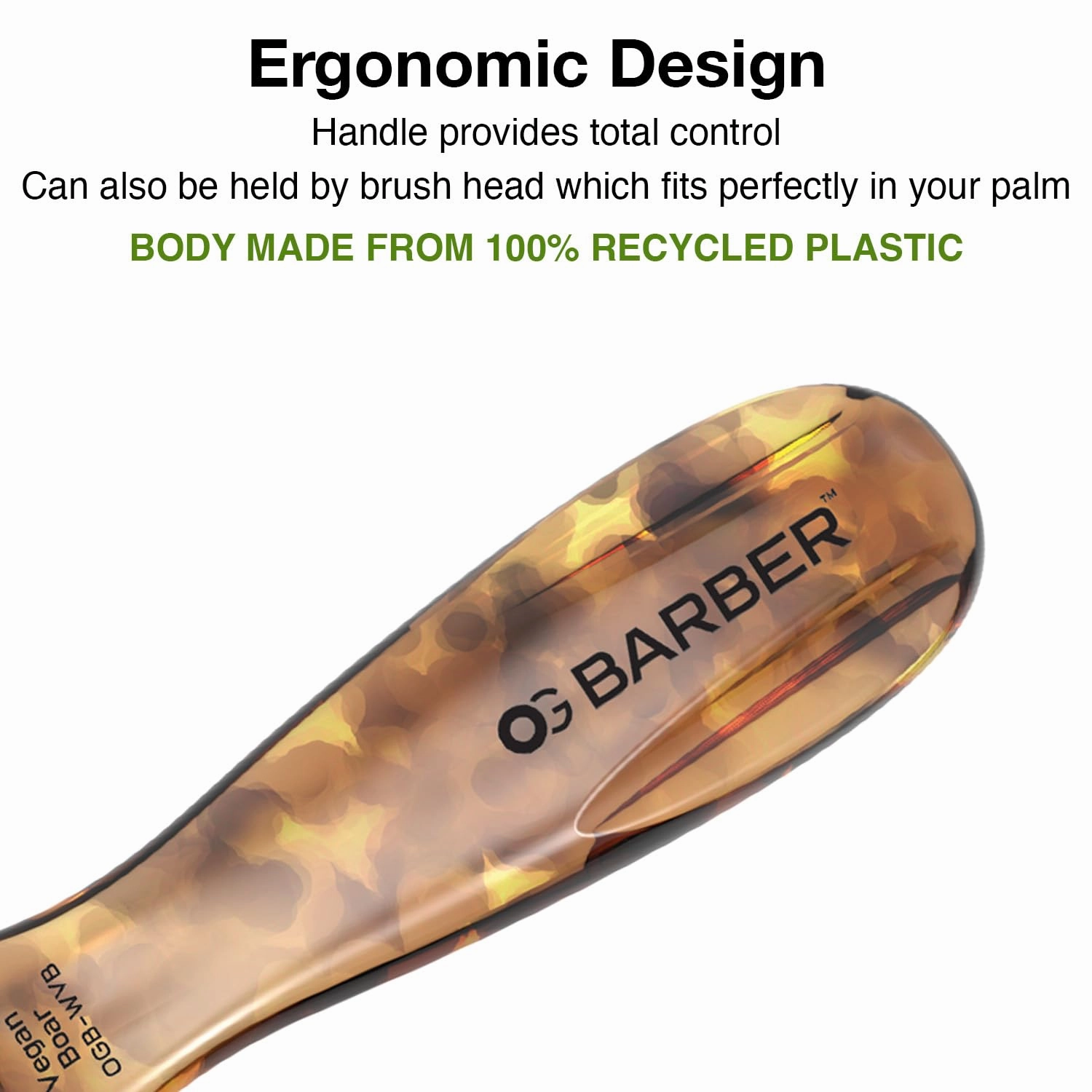 Olivia Garden Barber Wave Brush Collection – Vegan Boar & Combo Bristle Variations, Palm, Tunnel, Fade Brushes