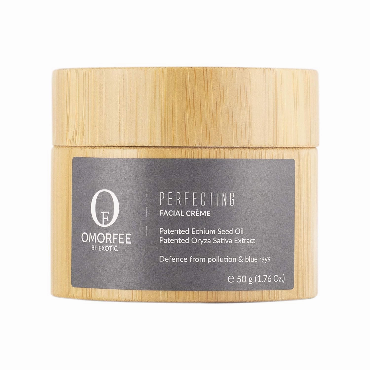 OMORFEE Organic Perfecting Facial Creme | Anti Pollution & Anti Blue Ray Daily Cream | Echium Seed, Oryza Sativa Extract, Rose Extract, Aloe Vera Extract | 50 Grams /1.76 Oz.