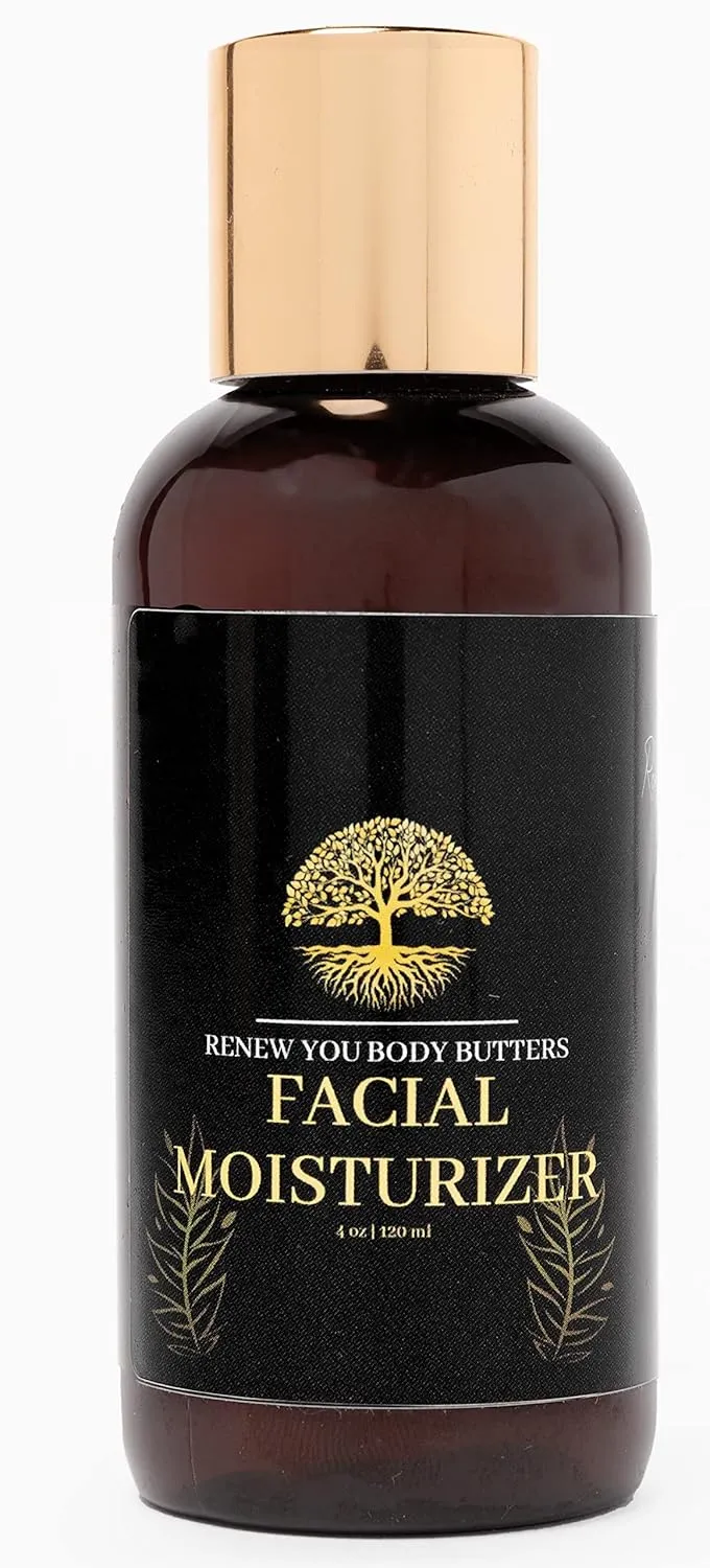 Organic Facial Moisturizer Natural Face Cream Made with Organic Jojoba, Lemongrass Coconut oil and Rose Oil - Hydrate and Nourish - Face Moisturizing Cream for Sensative, OIly or Dry (4 OZ)