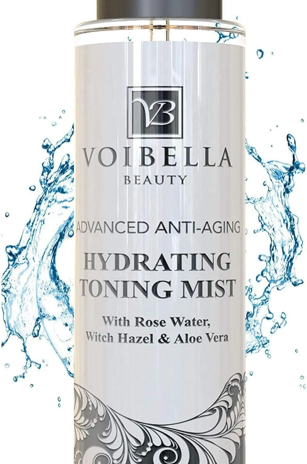 Organic Hydrating Toner for Face Anti-Aging - Rose Water, Witch Hazel & Aloe Vera Toning Facial Mist for Women. Natural Skin Moisturizing Rosewater Spray. Oil Free, Pure, Fresh & Pore Tight