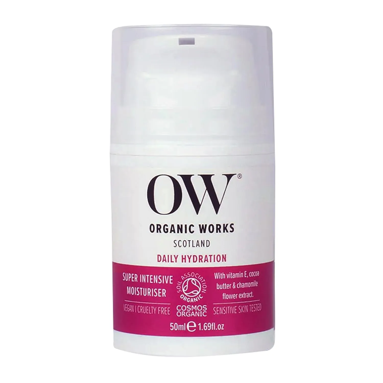 Organic Works Daily Hydration Super Intensive Moisturizer - Hydrating Face Moisturizer with Lavender Aloe Vera - Cruelty Free Face Cream - 1.69 oz