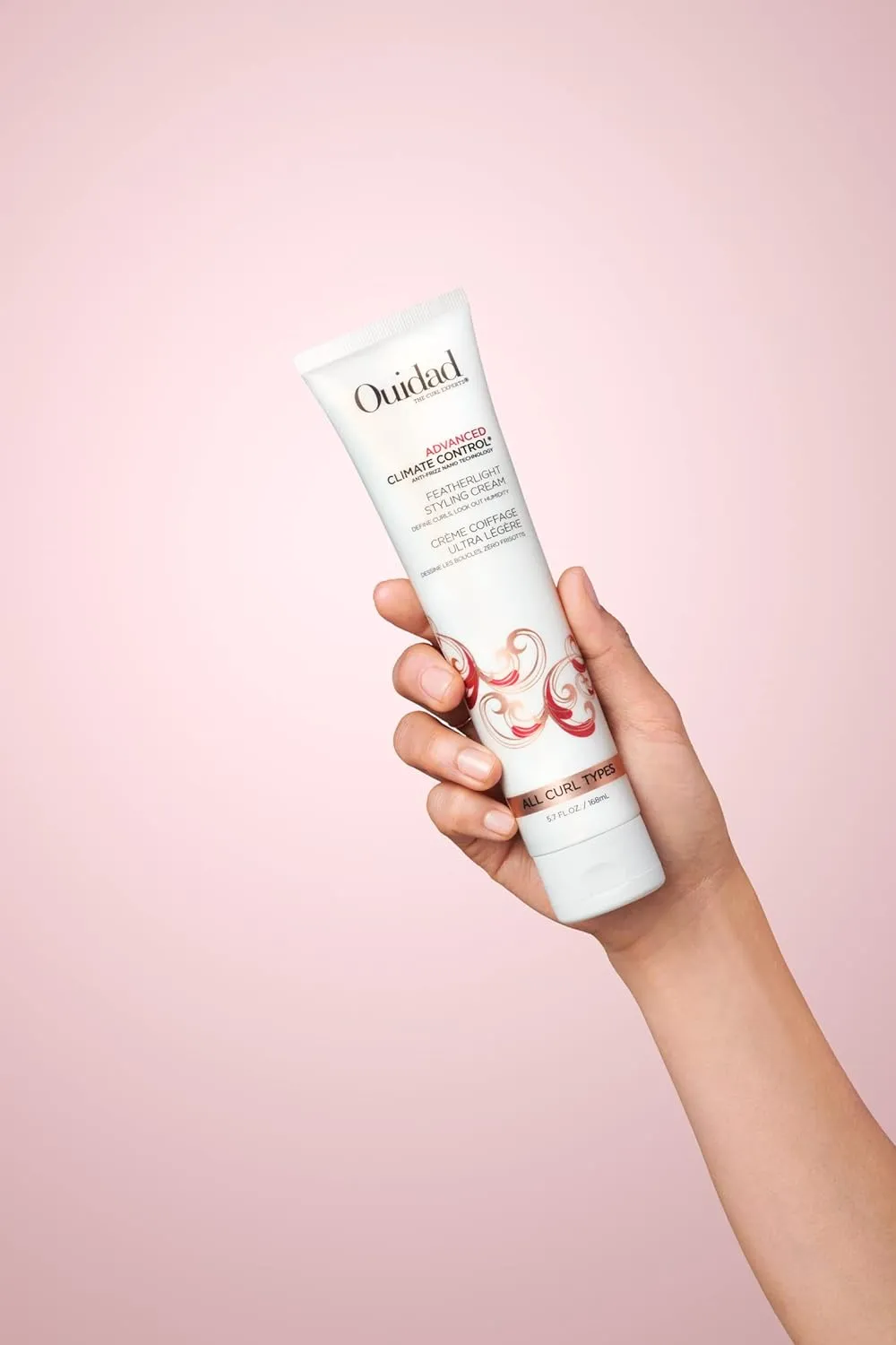 OUIDAD Advanced Climate Control Styling Cream, Featherlight Curl Cream for Curly Hair, Shiny, Hydrated & Frizz-Free Curls, Sulfates, Parabens & Cruelty-Free Curly Hair Products