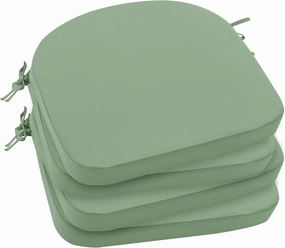 Outdoor Chair Cushions Set of 4: Waterproof & Fade Resistant Patio Furniture Cushions - 17 x 16 x 2 Inch Non Slip Round Corner Seat Cushion Pads with Removable Cover for Garden Yard Lawn, Sage Green
