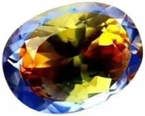 Oval Shape Bi-Color 9.50 Ct Loose Gemstone Natural Pitambari Sapphire Certified for jewelry making