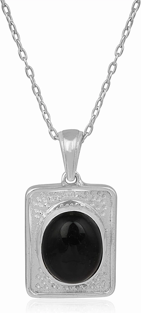 Oval Shape Genuine Gemstone Pendant Jewelry For Women 925 Sterling Silver Handmade 18 Inch Chain Necklace