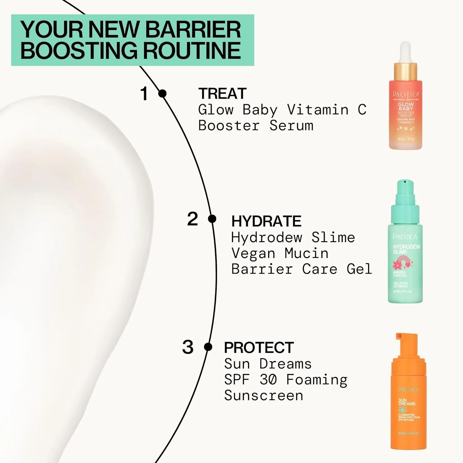Pacifica Hydrodew Slime Vegan Snail Mucin Barrier Face Moisturizing Gel, Hydrating For Smoothing & Refining Skin, Vegan & Cruelty-Free